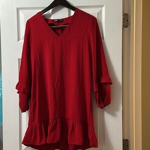 Zara dress with ruffle sleeve
